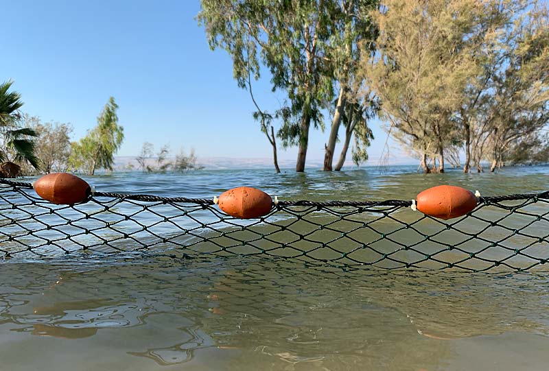 Rete di pesca nel lago di Tiberiade